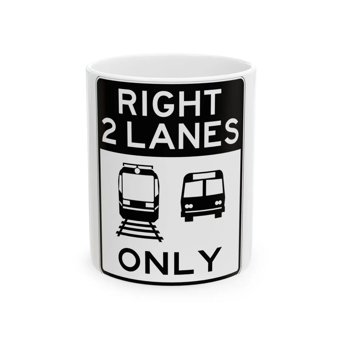 PBOT Road sign R3555 (Oregon) (Road Sign) White Coffee Mug 11oz - Go Mug Yourself