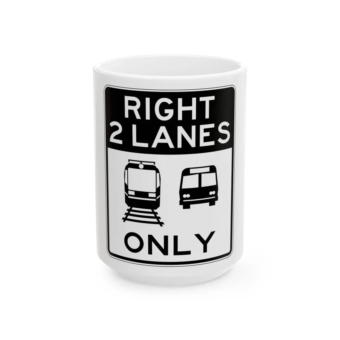 PBOT Road sign R3555 (Oregon) (Road Sign) White Coffee Mug 15oz - Go Mug Yourself