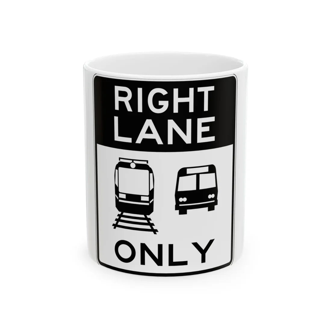 PBOT Road sign R3557 (Oregon) (Road Sign) White Coffee Mug 11oz - Go Mug Yourself