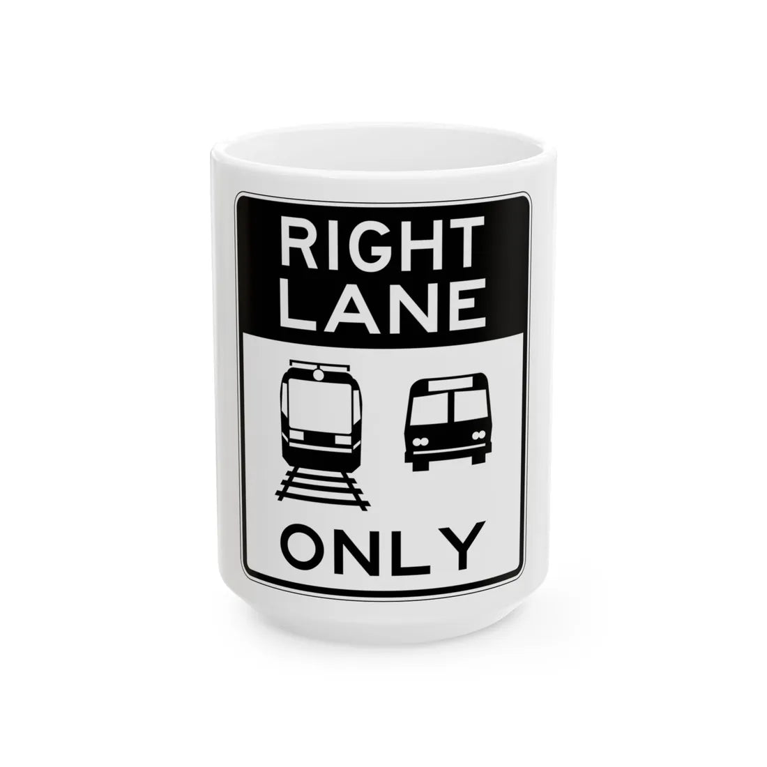 PBOT Road sign R3557 (Oregon) (Road Sign) White Coffee Mug 15oz - Go Mug Yourself