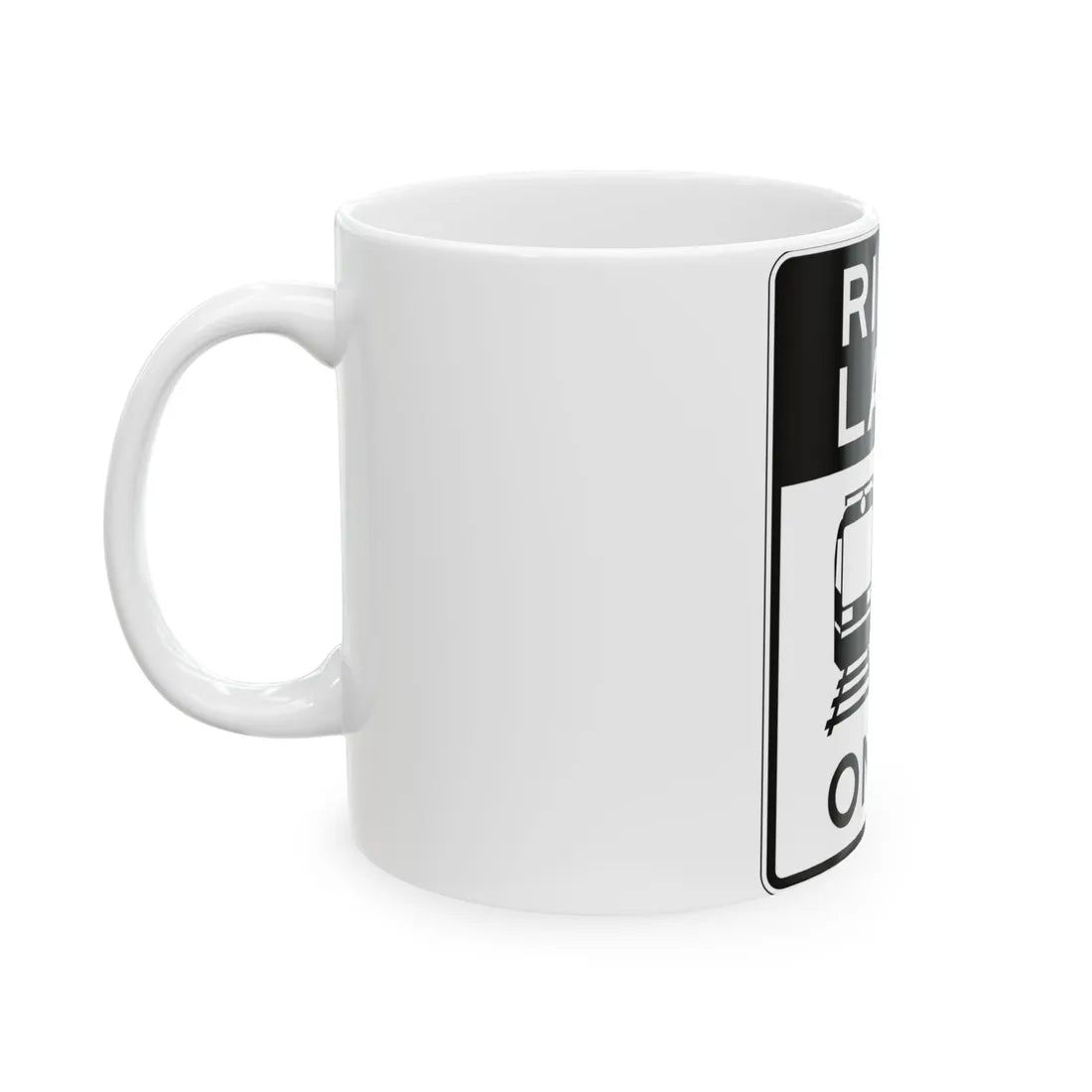 PBOT Road sign R3557 (Oregon) (Road Sign) White Coffee Mug - Go Mug Yourself