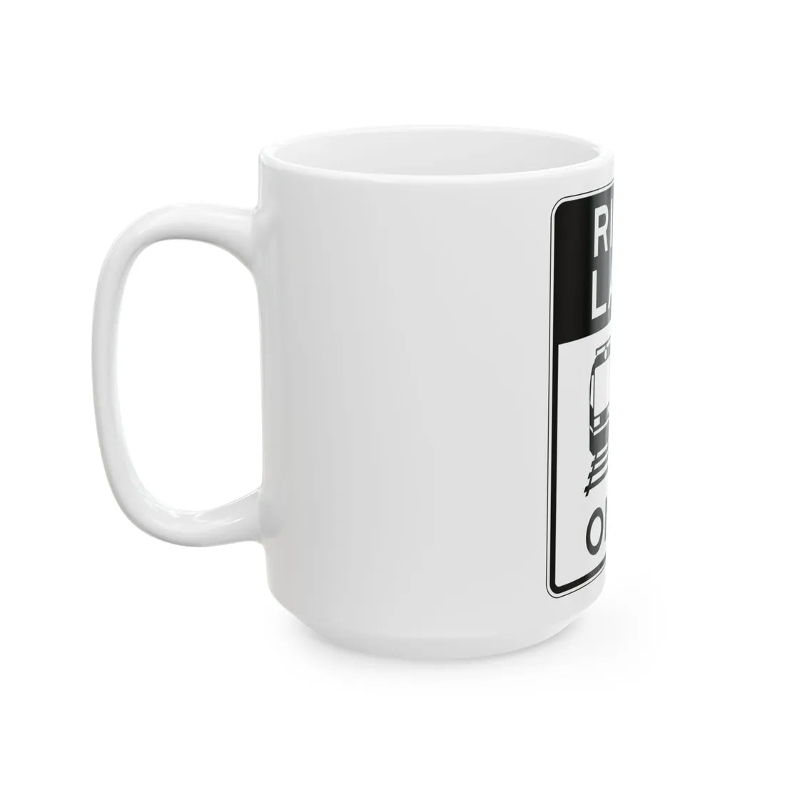 PBOT Road sign R3557 (Oregon) (Road Sign) White Coffee Mug - Go Mug Yourself