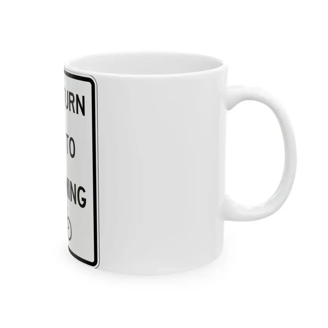 PBOT Road sign R3985 (Oregon) (Road Sign) White Coffee Mug - Go Mug Yourself