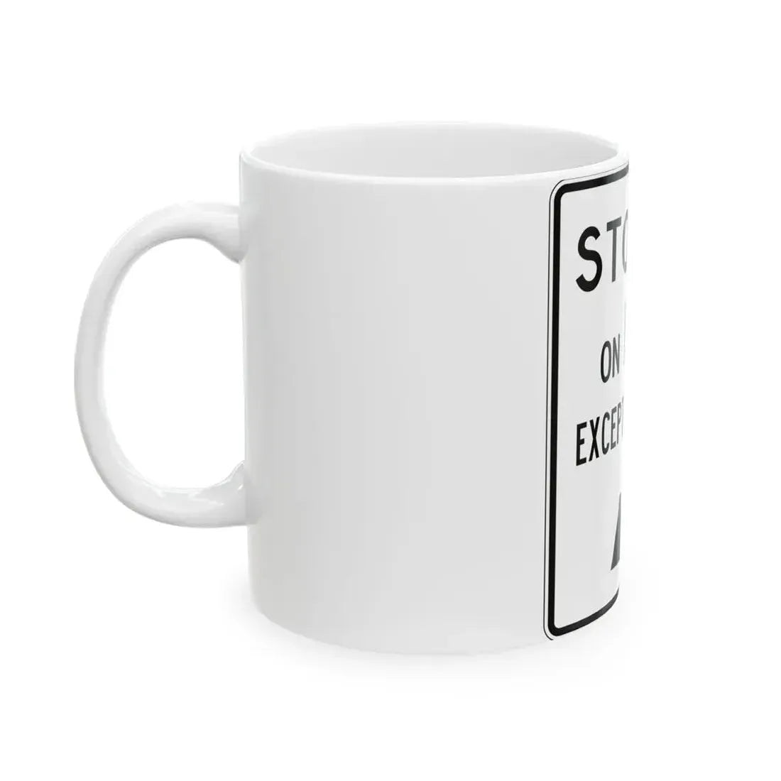 PBOT Road sign R4022 (Oregon) (Road Sign) White Coffee Mug - Go Mug Yourself