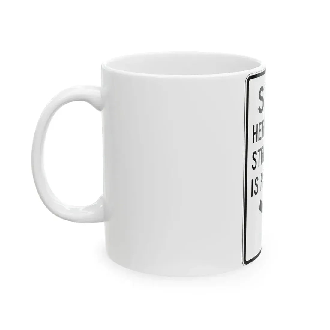 PBOT Road sign R4030R (Oregon) (Road Sign) White Coffee Mug - Go Mug Yourself