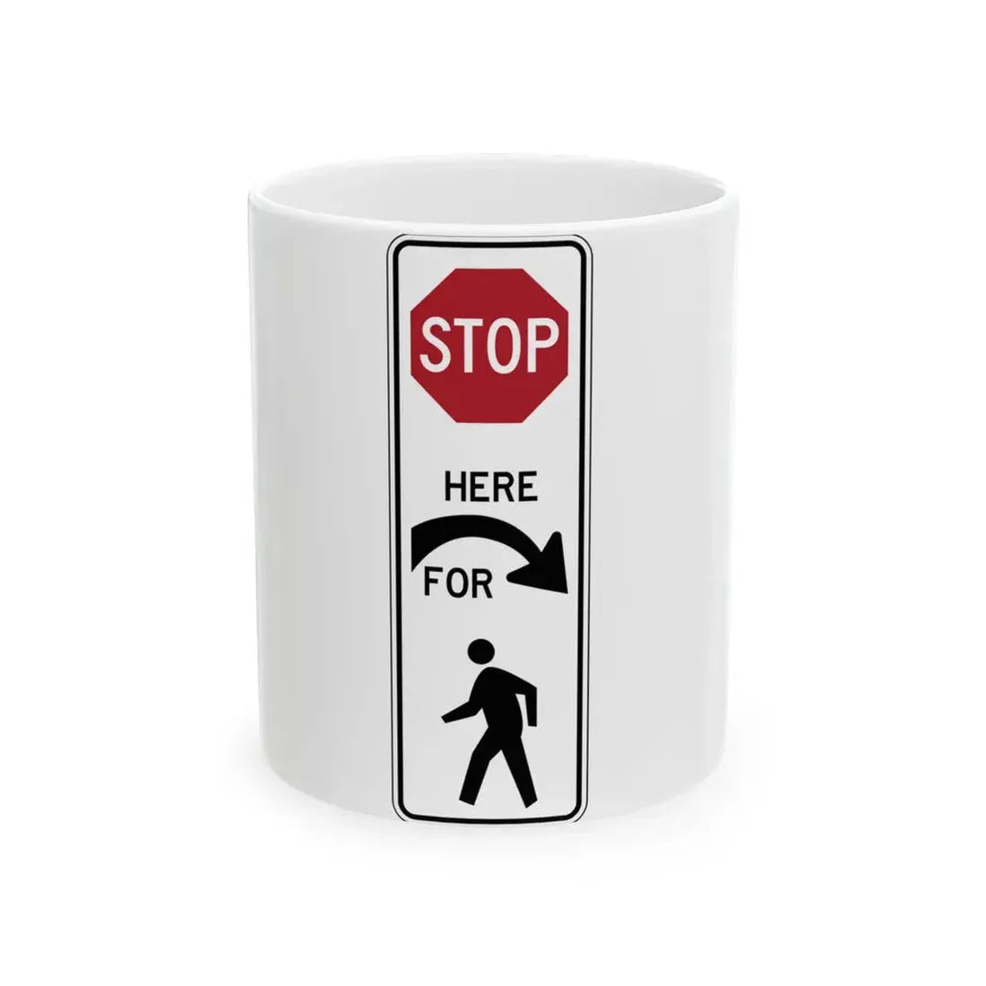 PBOT Road sign R4032R (Oregon) (Road Sign) White Coffee Mug 11oz - Go Mug Yourself