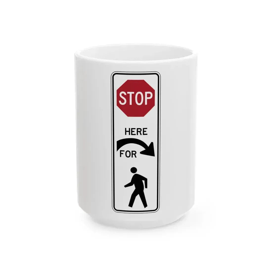 PBOT Road sign R4032R (Oregon) (Road Sign) White Coffee Mug 15oz - Go Mug Yourself