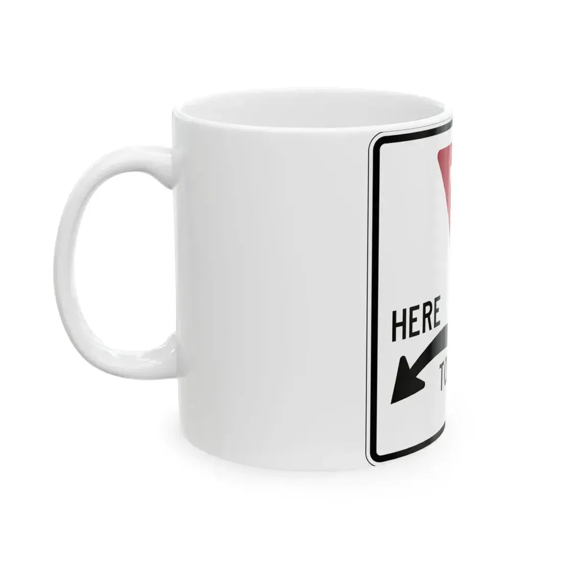 PBOT Road sign R4037 (Oregon) (Road Sign) White Coffee Mug - Go Mug Yourself