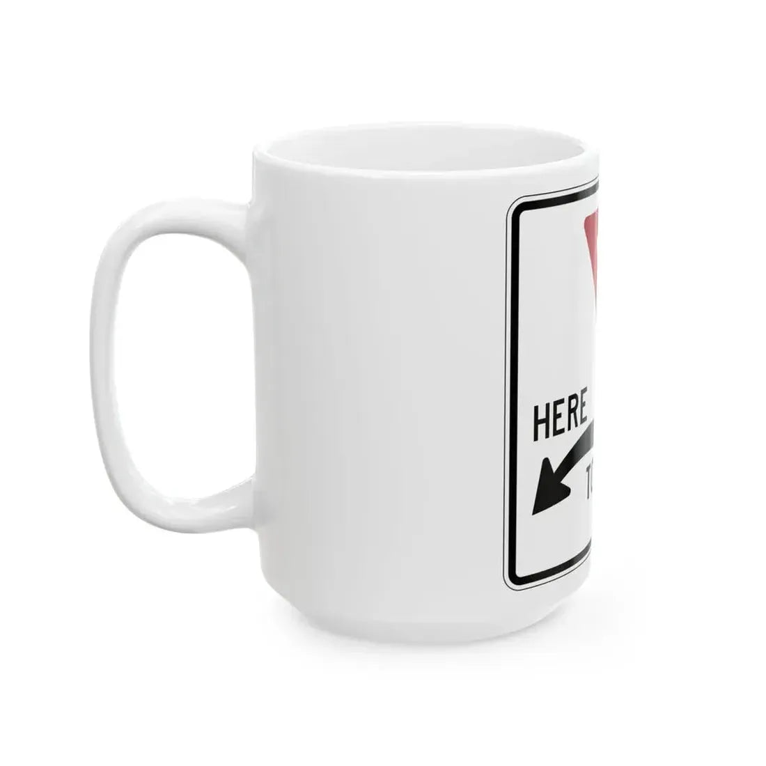 PBOT Road sign R4037 (Oregon) (Road Sign) White Coffee Mug - Go Mug Yourself