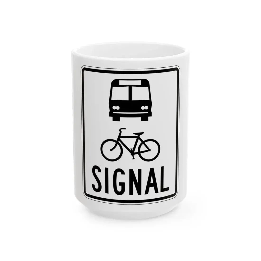 PBOT Road sign R4300 (Oregon) (Road Sign) White Coffee Mug 15oz - Go Mug Yourself