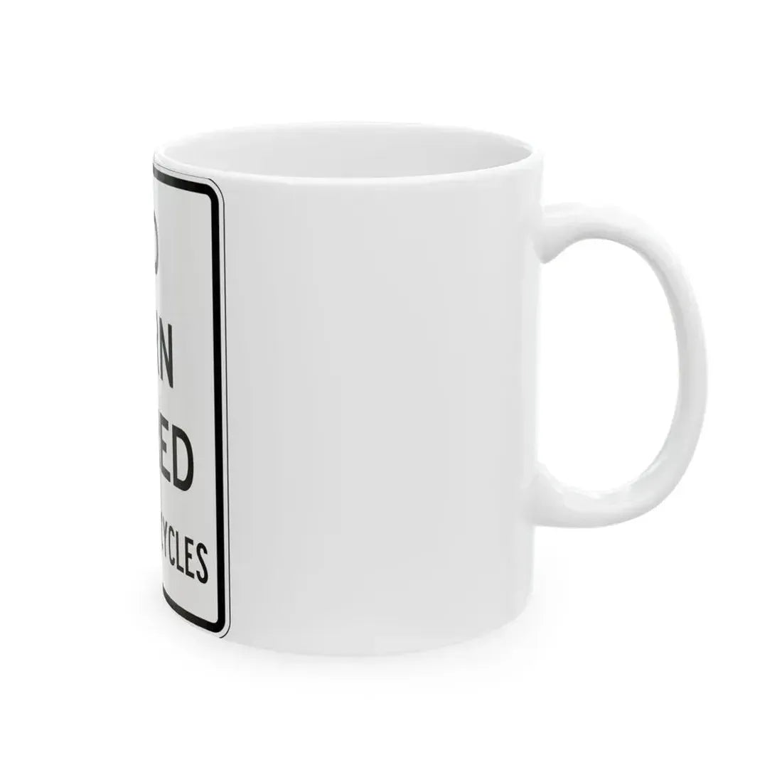 PBOT Road sign R4420 (Oregon) (Road Sign) White Coffee Mug - Go Mug Yourself