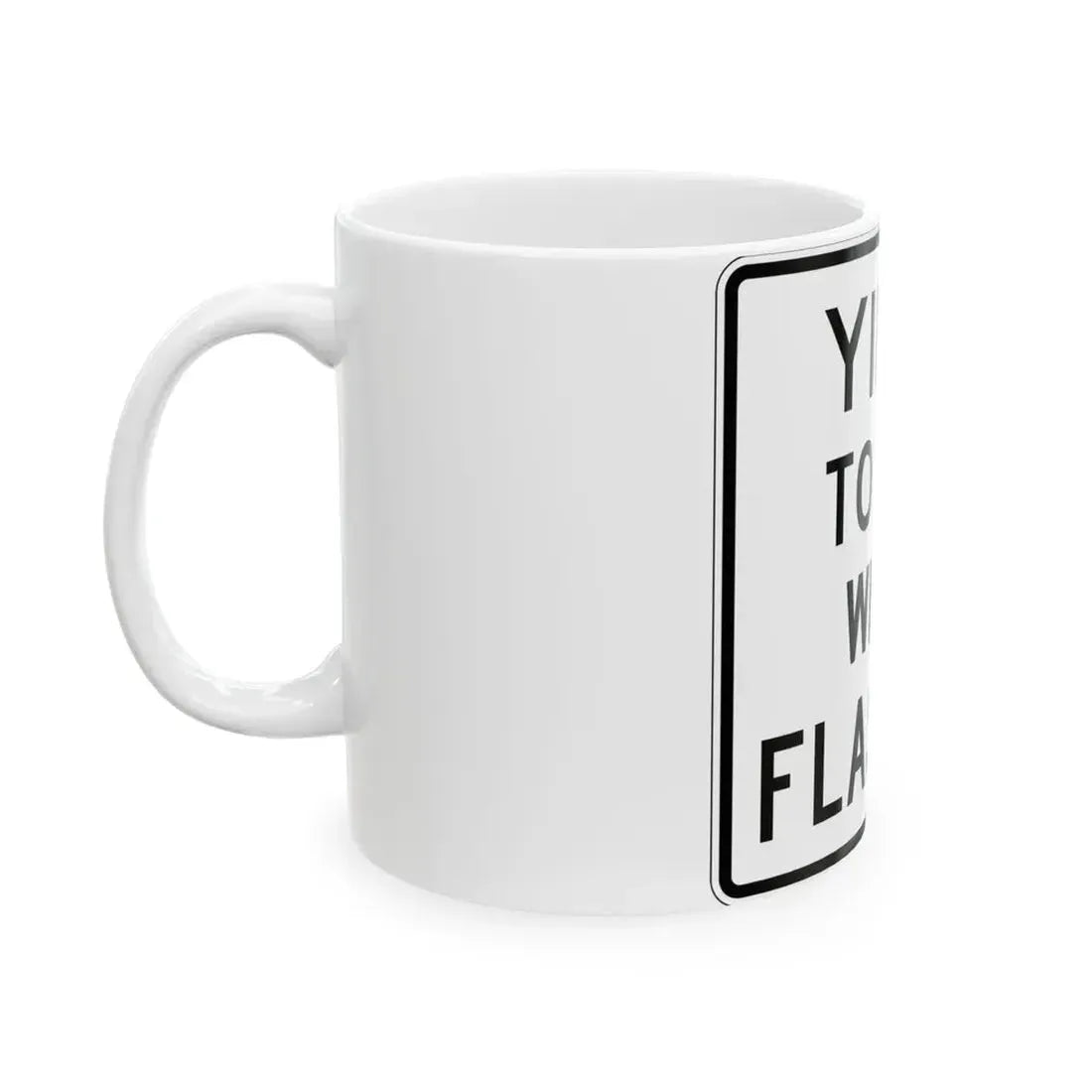 PBOT Road sign R4490 (Oregon) (Road Sign) White Coffee Mug - Go Mug Yourself