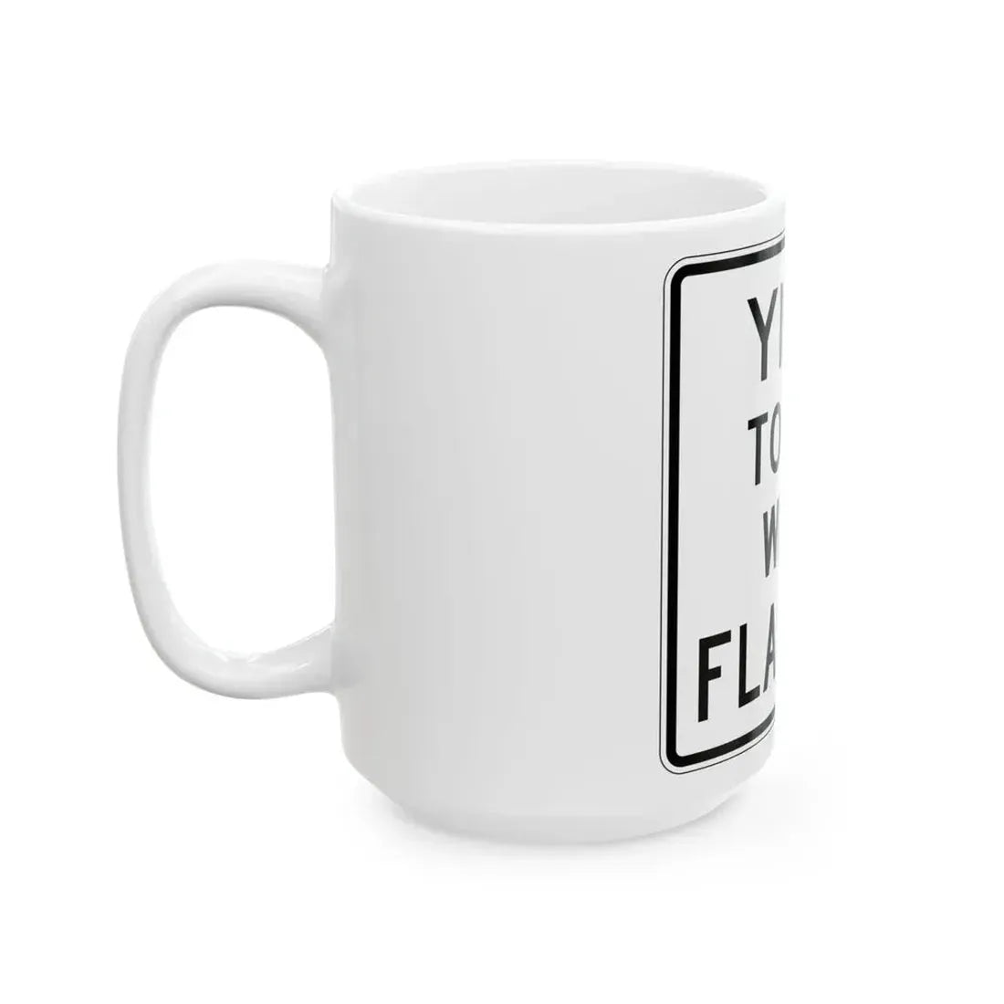 PBOT Road sign R4490 (Oregon) (Road Sign) White Coffee Mug - Go Mug Yourself