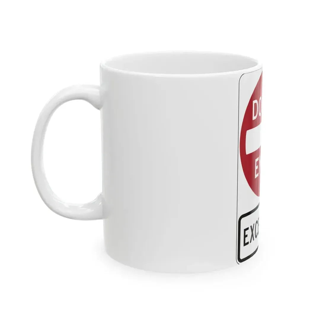PBOT Road sign R5101V (Oregon) (Road Sign) White Coffee Mug - Go Mug Yourself