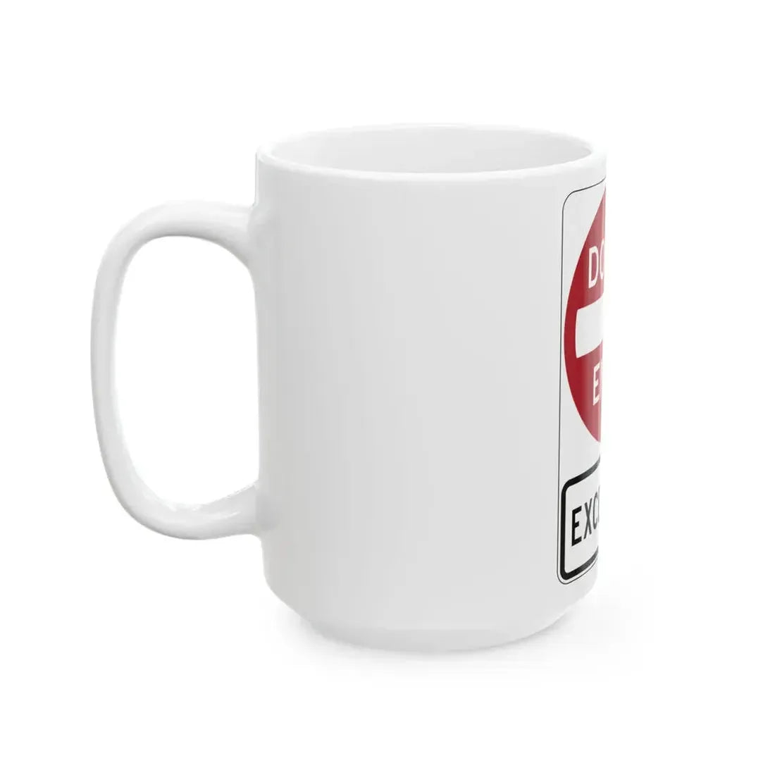 PBOT Road sign R5101V (Oregon) (Road Sign) White Coffee Mug - Go Mug Yourself