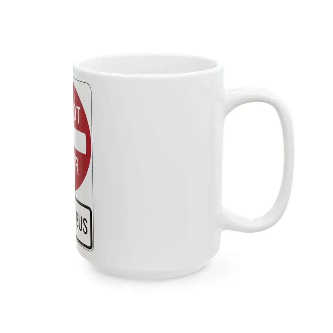 PBOT Road sign R5101V (Oregon) (Road Sign) White Coffee Mug - Go Mug Yourself