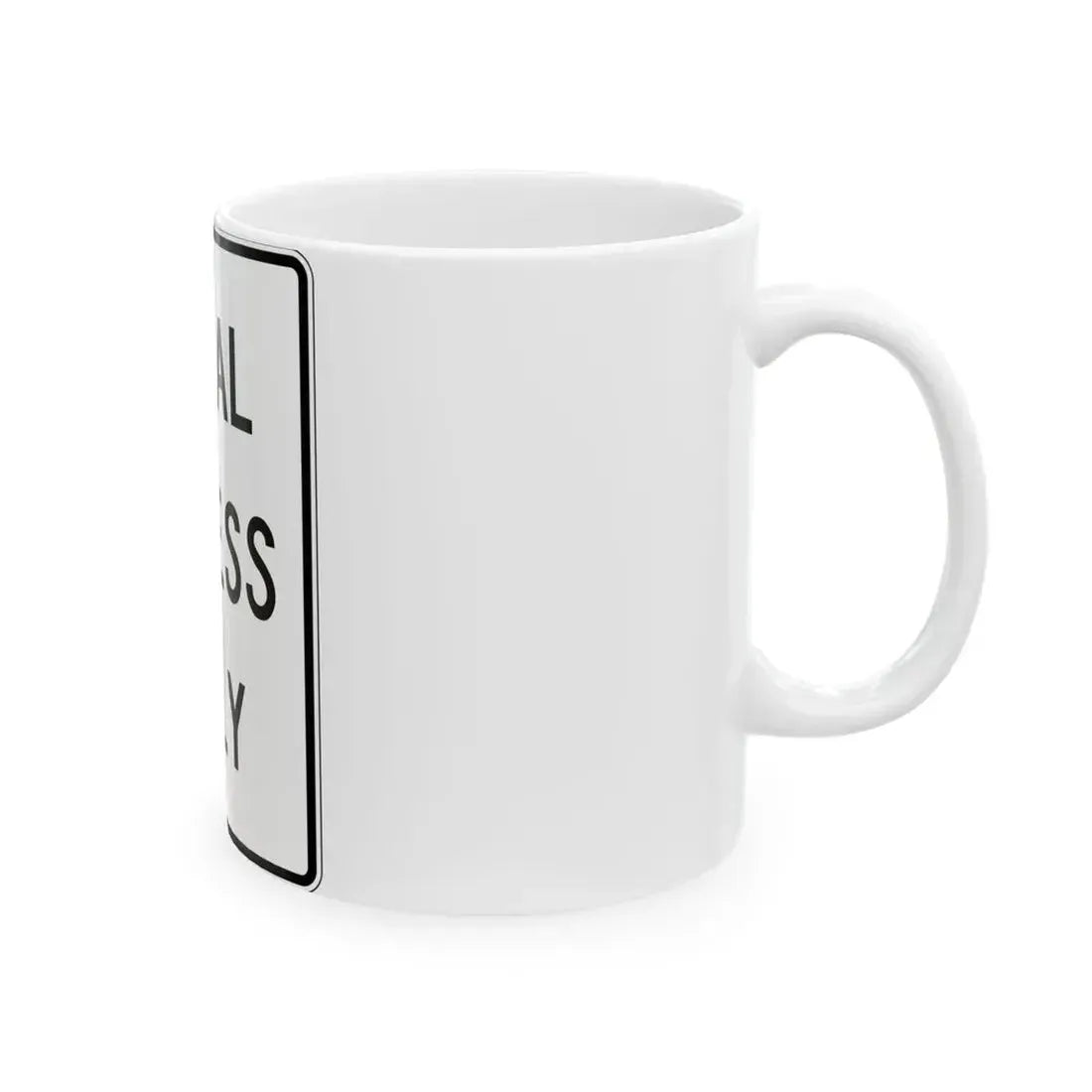 PBOT Road sign R5130 (Oregon) (Road Sign) White Coffee Mug - Go Mug Yourself