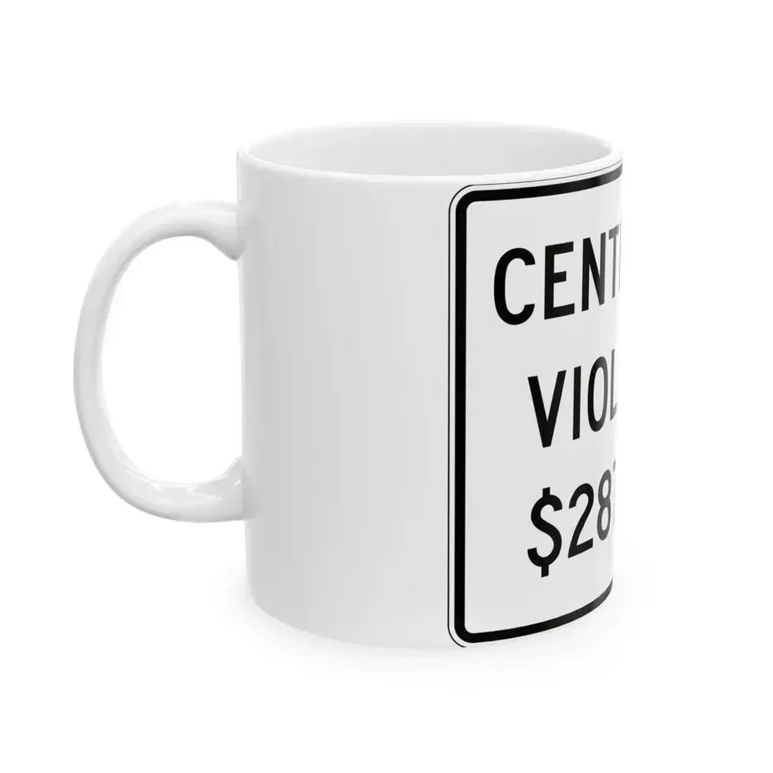 PBOT Road sign R5550 (Oregon) (Road Sign) White Coffee Mug - Go Mug Yourself