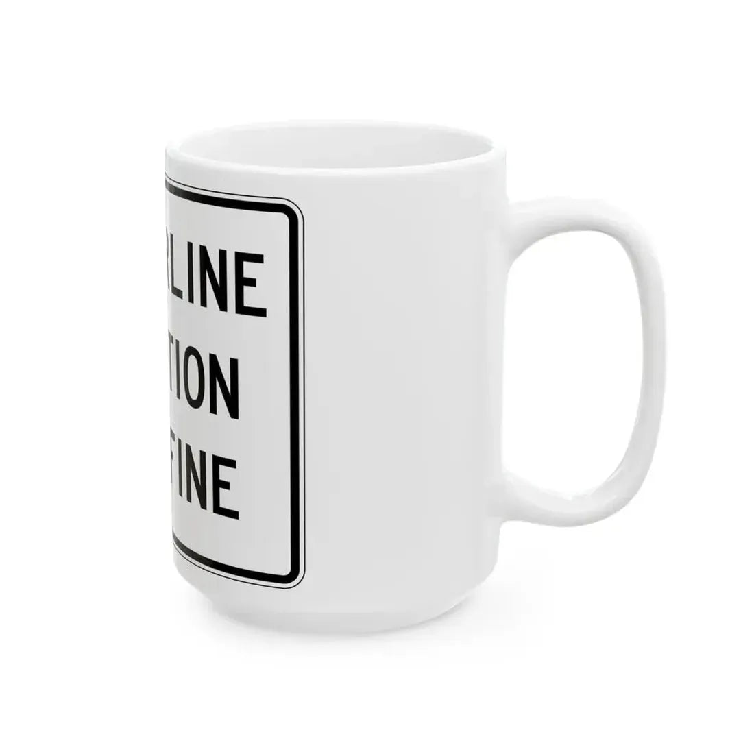 PBOT Road sign R5550 (Oregon) (Road Sign) White Coffee Mug - Go Mug Yourself