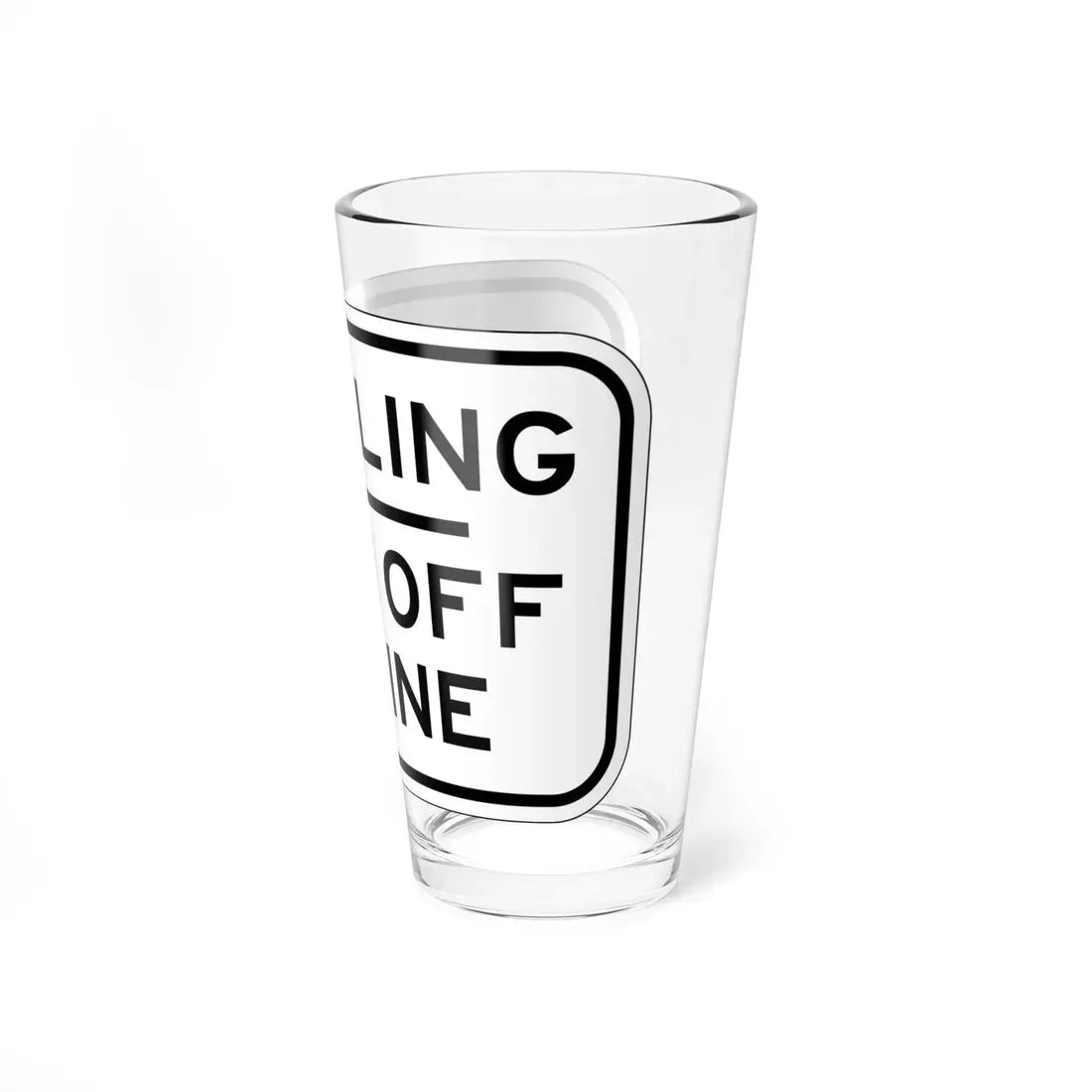 PBOT Road sign R6050 (Oregon) (Road Sign) Pint Glass 16oz - Go Mug Yourself