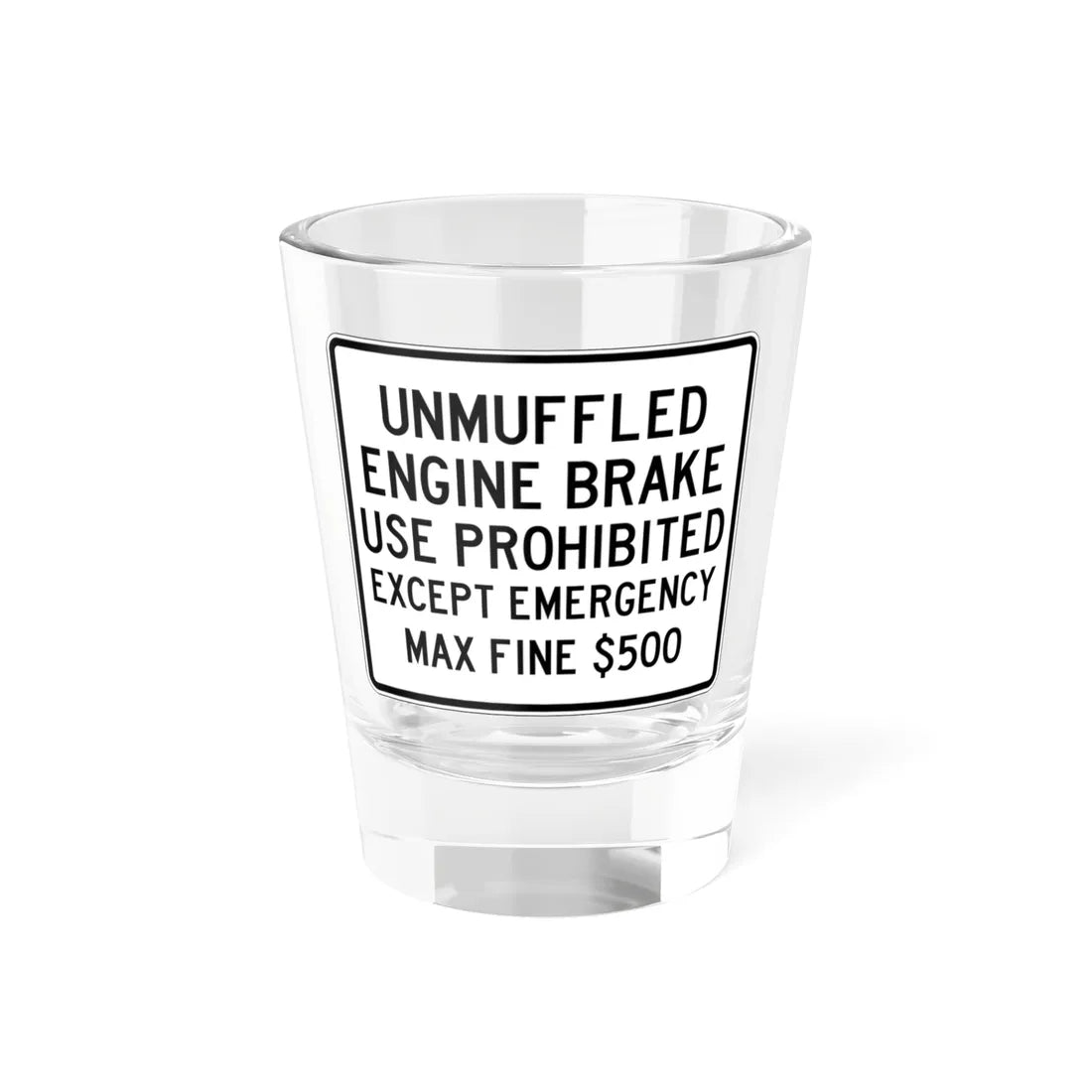 PBOT Road sign R6090 (Oregon) (Road Sign) Shot Glass 1.5oz - Go Mug Yourself