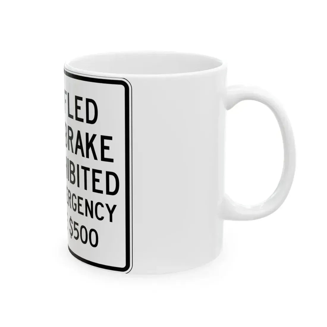 PBOT Road sign R6090 (Oregon) (Road Sign) White Coffee Mug - Go Mug Yourself