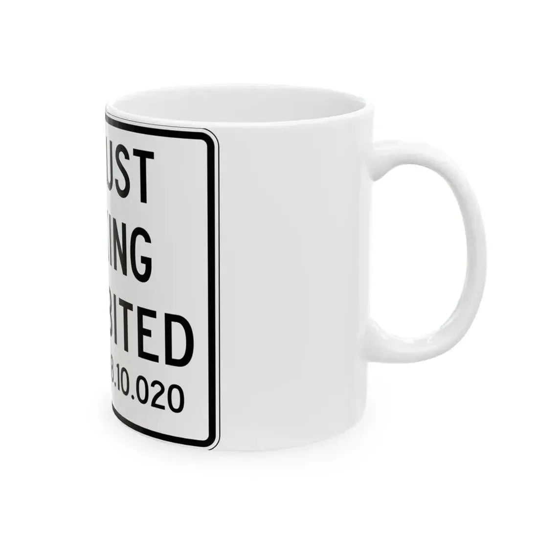 PBOT Road sign R6091 (Oregon) (Road Sign) White Coffee Mug - Go Mug Yourself