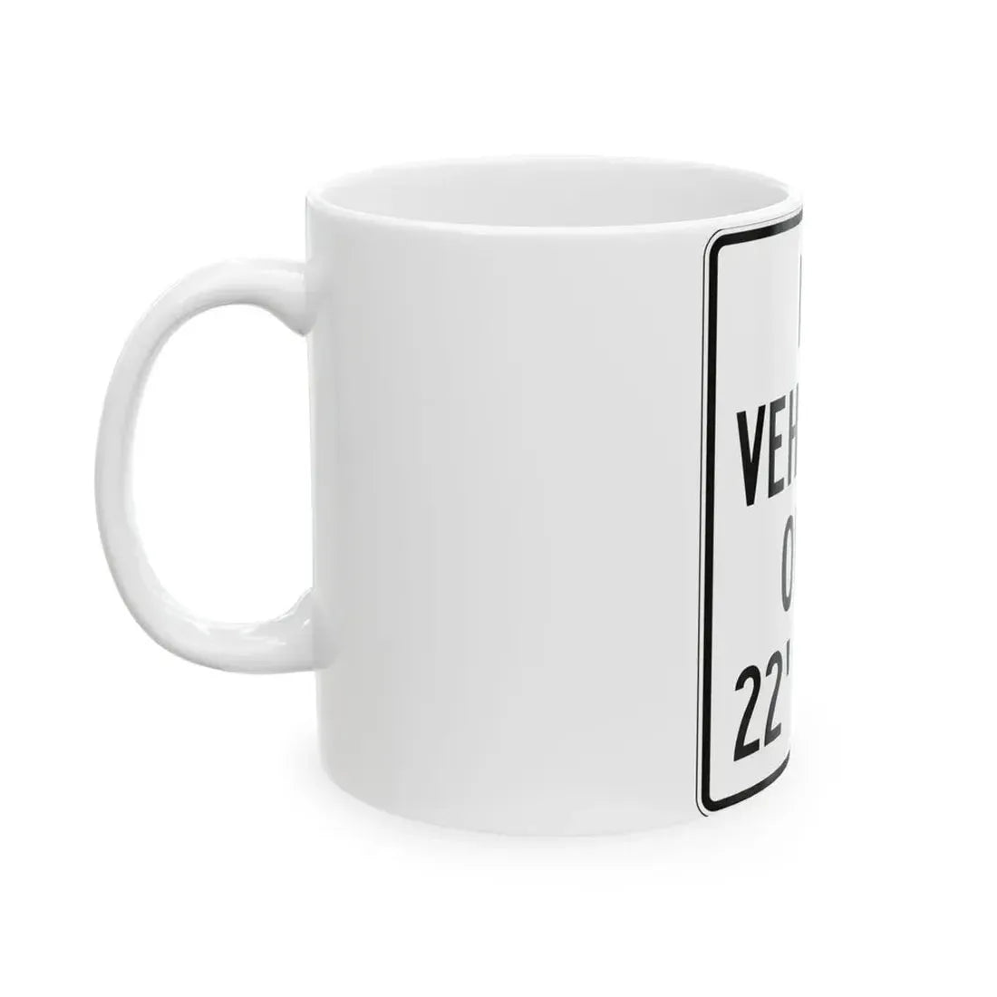 PBOT Road sign R6135 (Oregon) (Road Sign) White Coffee Mug - Go Mug Yourself