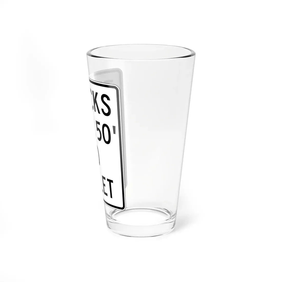 PBOT Road sign R6154 (Oregon) (Road Sign) Pint Glass 16oz - Go Mug Yourself