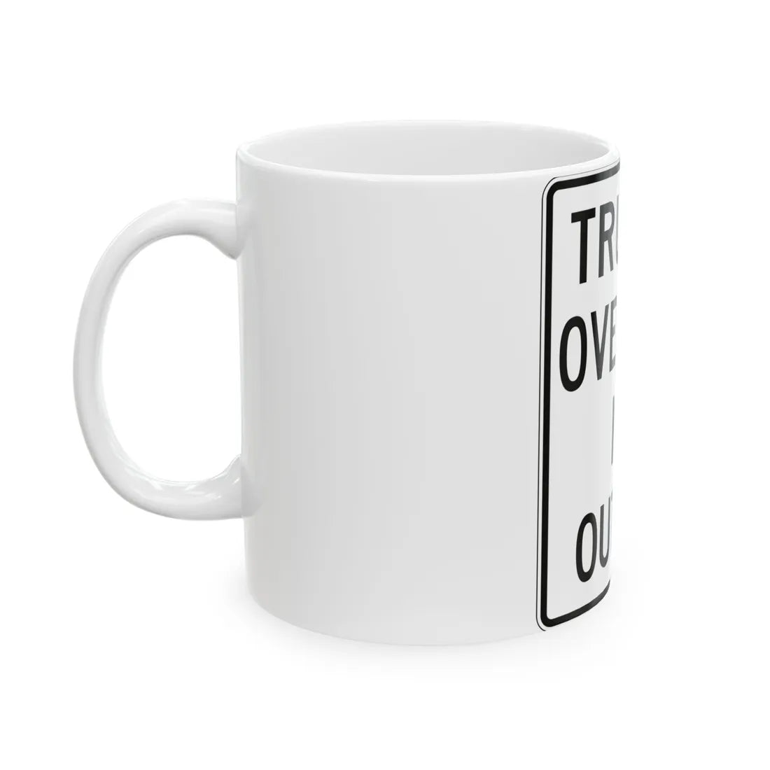 PBOT Road sign R6154 (Oregon) (Road Sign) White Coffee Mug - Go Mug Yourself