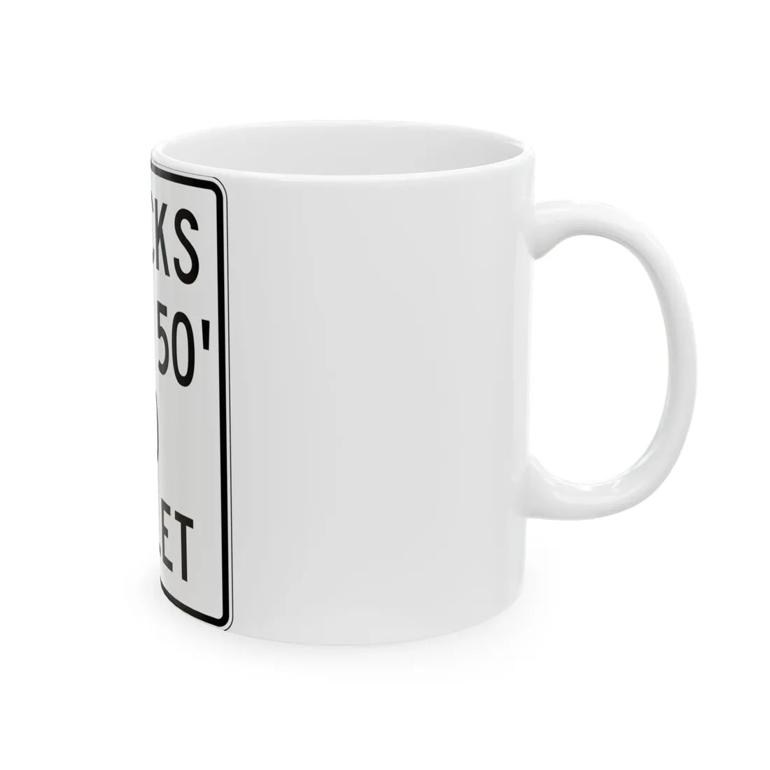 PBOT Road sign R6154 (Oregon) (Road Sign) White Coffee Mug - Go Mug Yourself