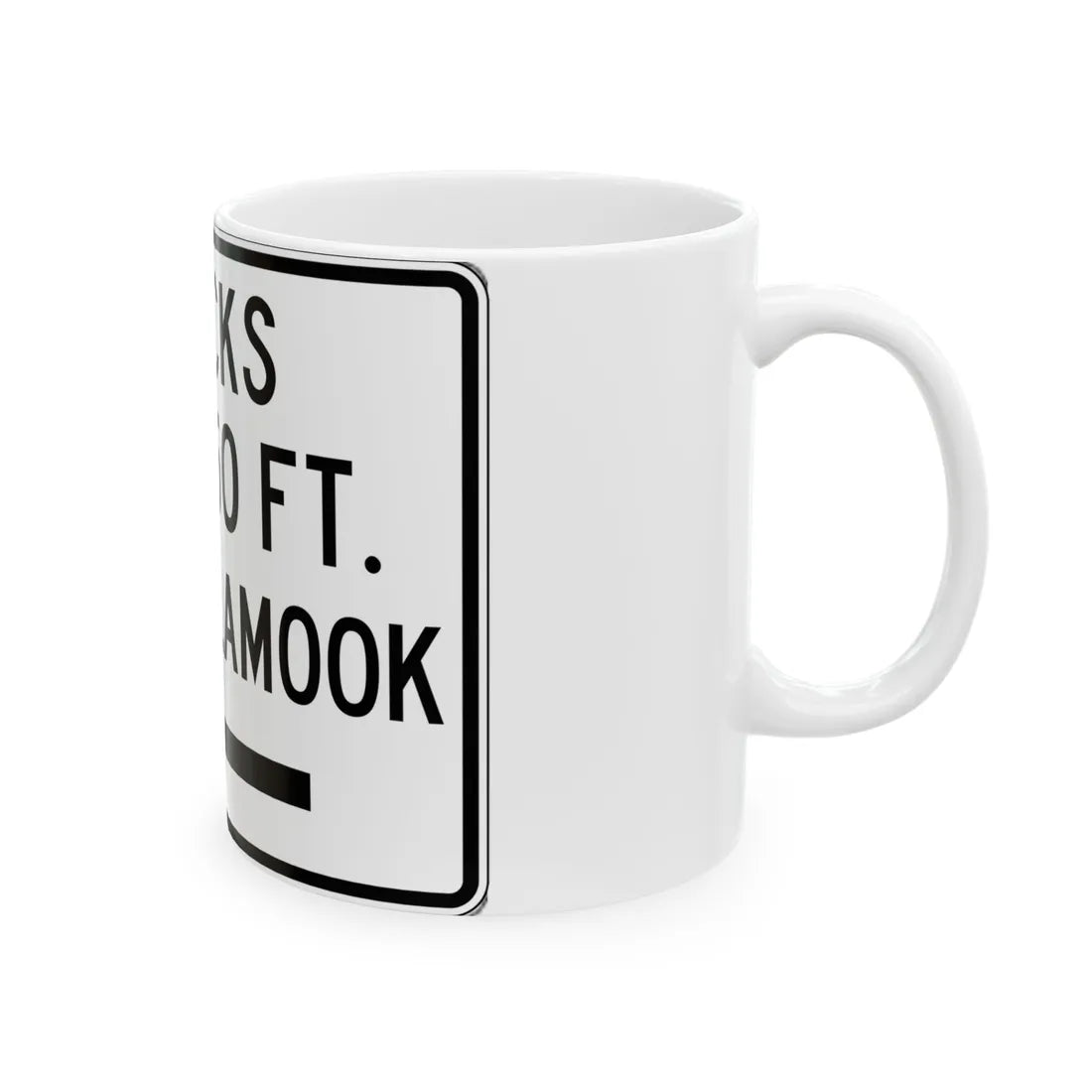 PBOT Road sign R6156L (Oregon) (Road Sign) White Coffee Mug - Go Mug Yourself