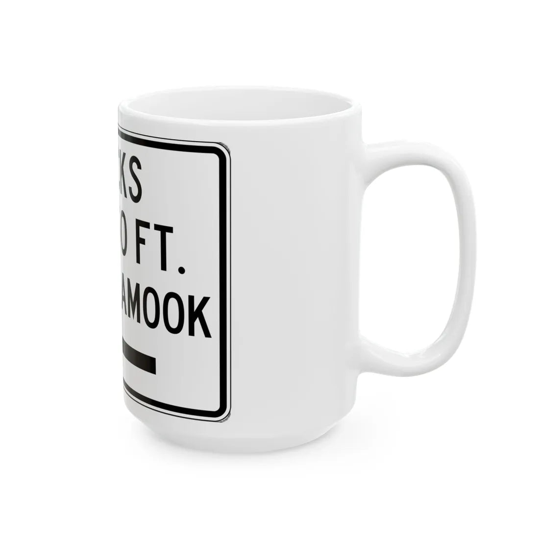 PBOT Road sign R6156L (Oregon) (Road Sign) White Coffee Mug - Go Mug Yourself