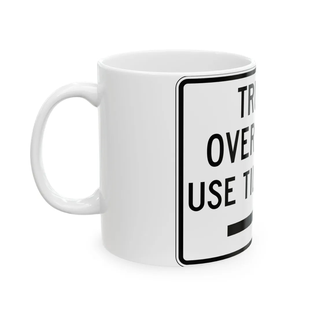PBOT Road sign R6156R (Oregon) (Road Sign) White Coffee Mug - Go Mug Yourself