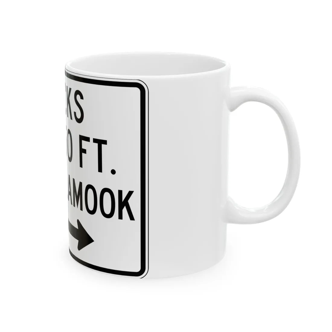 PBOT Road sign R6156R (Oregon) (Road Sign) White Coffee Mug - Go Mug Yourself