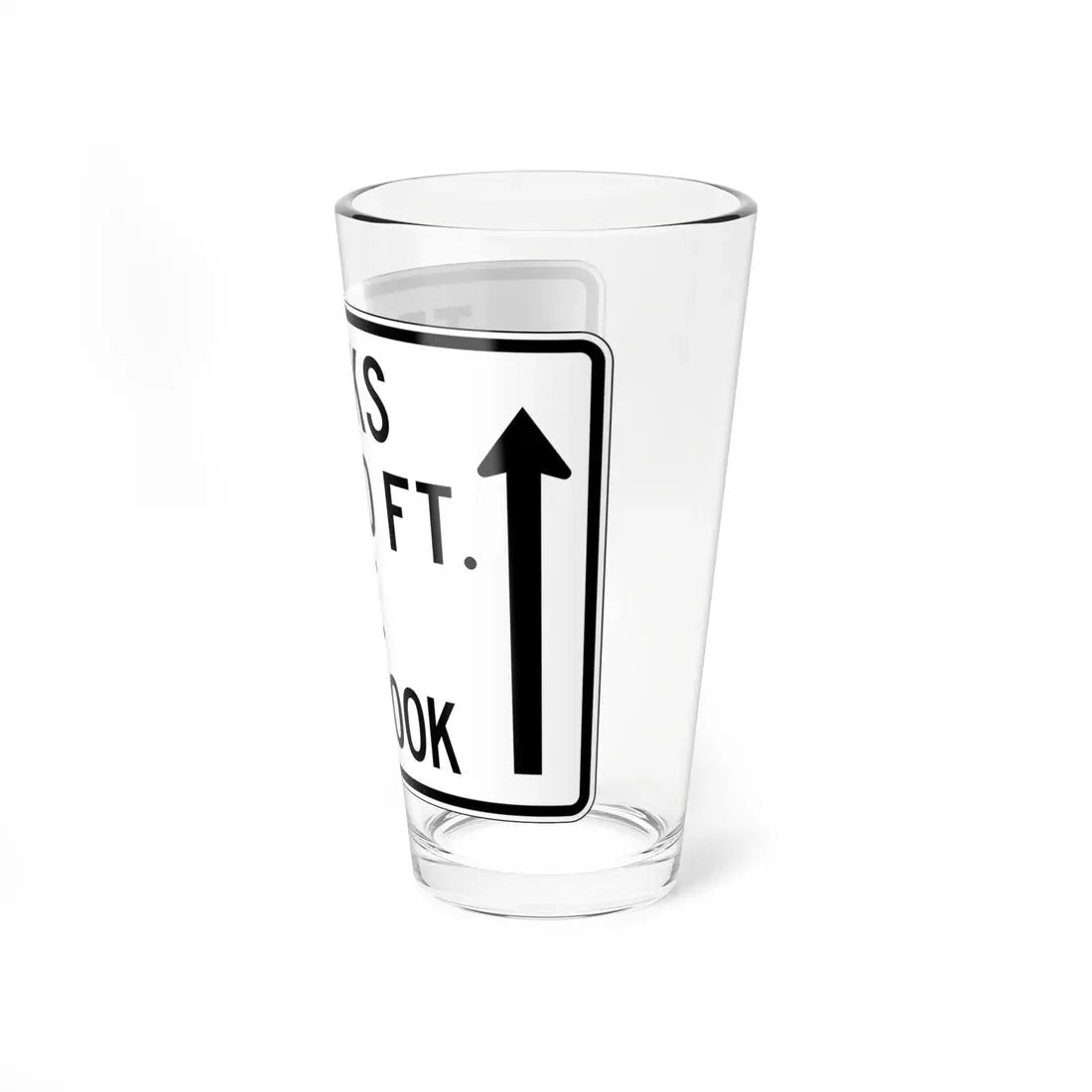 PBOT Road sign R6157 (Oregon) (Road Sign) Pint Glass 16oz - Go Mug Yourself