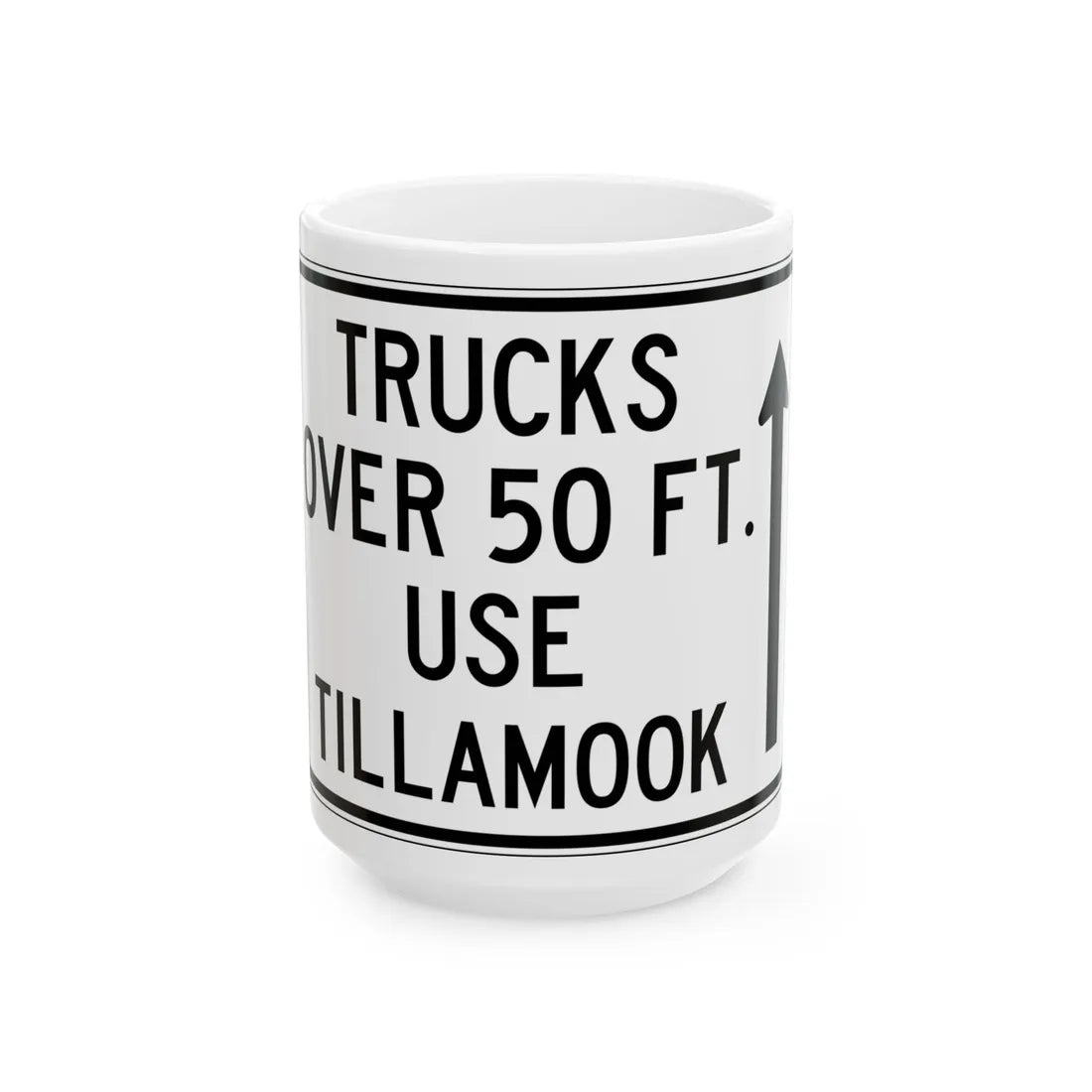 PBOT Road sign R6157 (Oregon) (Road Sign) White Coffee Mug 15oz - Go Mug Yourself