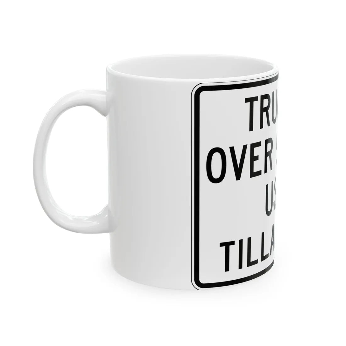 PBOT Road sign R6157 (Oregon) (Road Sign) White Coffee Mug - Go Mug Yourself