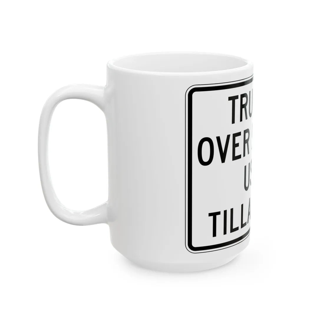PBOT Road sign R6157 (Oregon) (Road Sign) White Coffee Mug - Go Mug Yourself