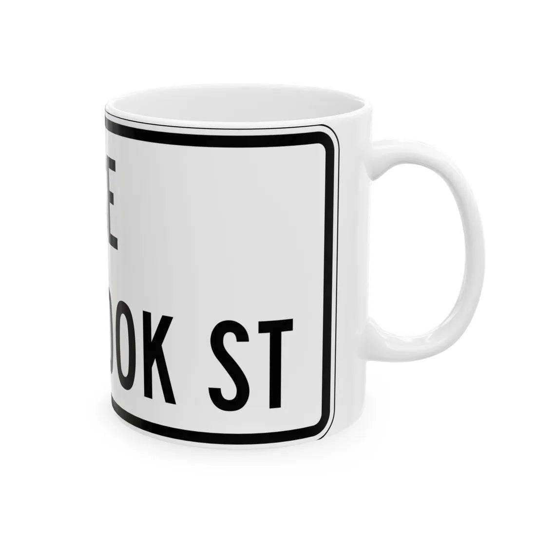PBOT Road sign R6158 (Oregon) (Road Sign) White Coffee Mug - Go Mug Yourself