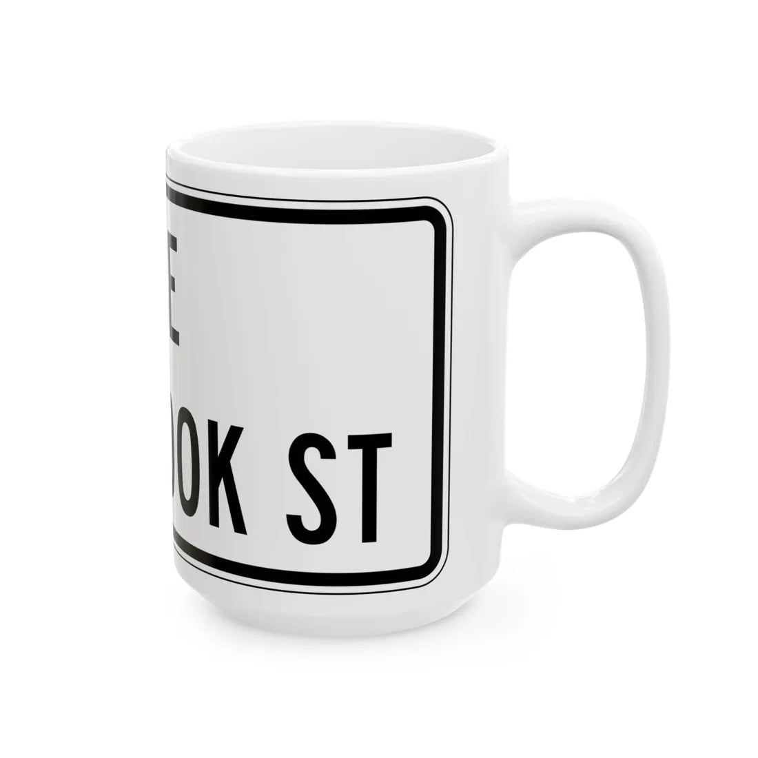 PBOT Road sign R6158 (Oregon) (Road Sign) White Coffee Mug - Go Mug Yourself