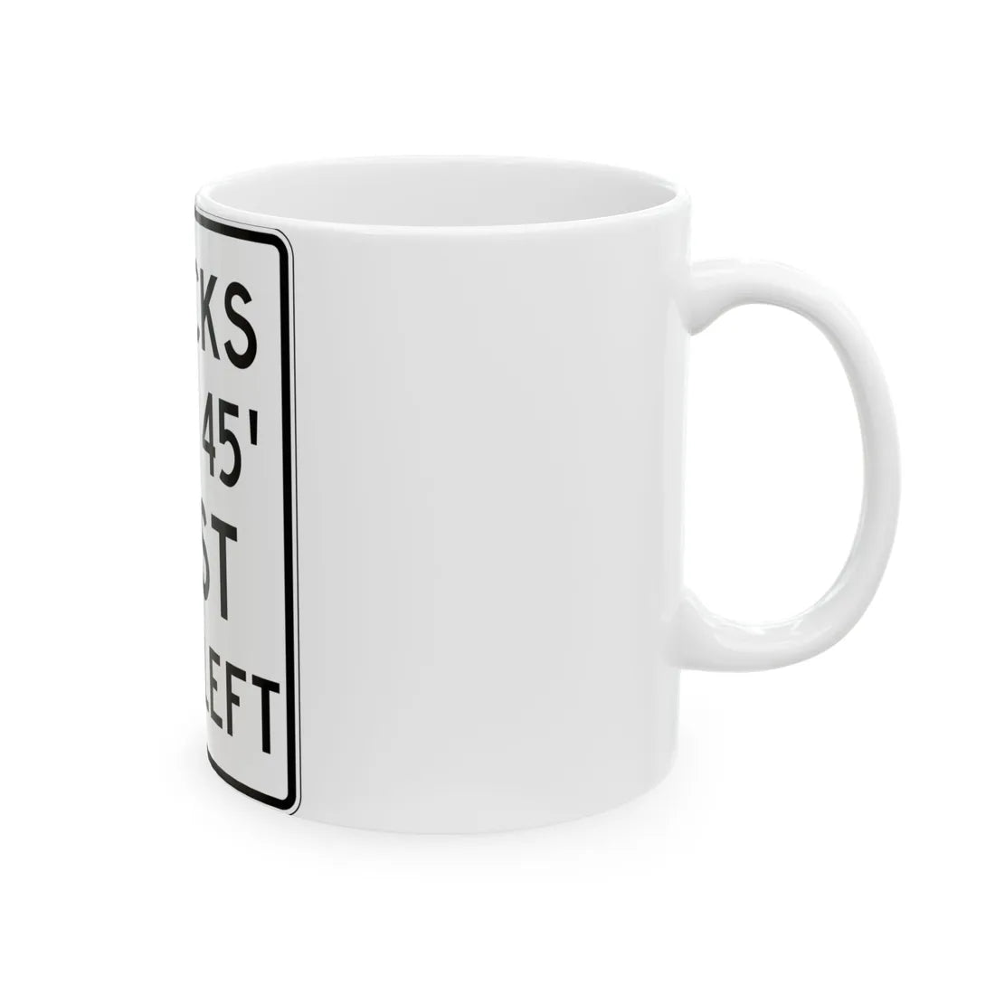 PBOT Road sign R6165 (Oregon) (Road Sign) White Coffee Mug - Go Mug Yourself