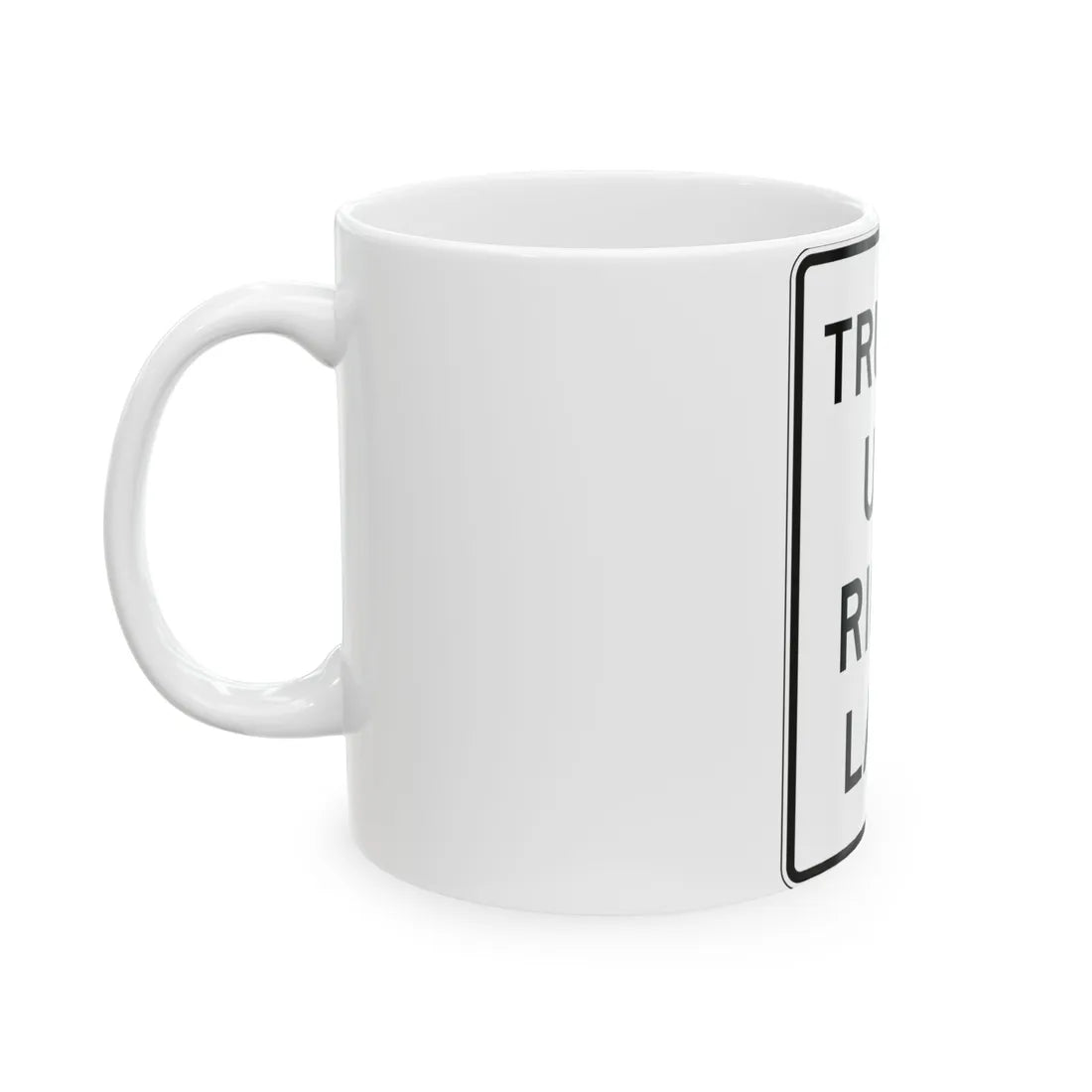 PBOT Road sign R6170 (Oregon) (Road Sign) White Coffee Mug - Go Mug Yourself