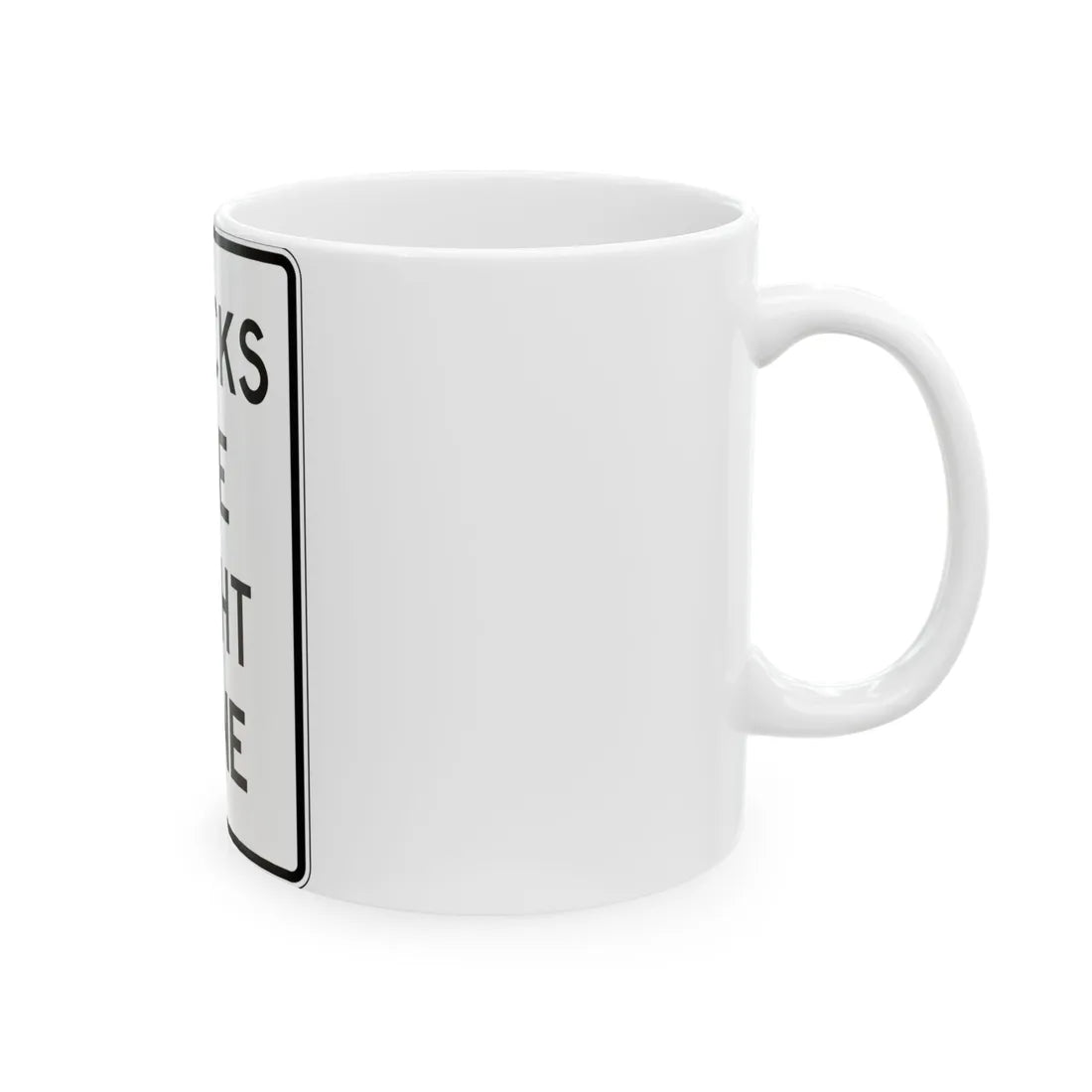 PBOT Road sign R6170 (Oregon) (Road Sign) White Coffee Mug - Go Mug Yourself