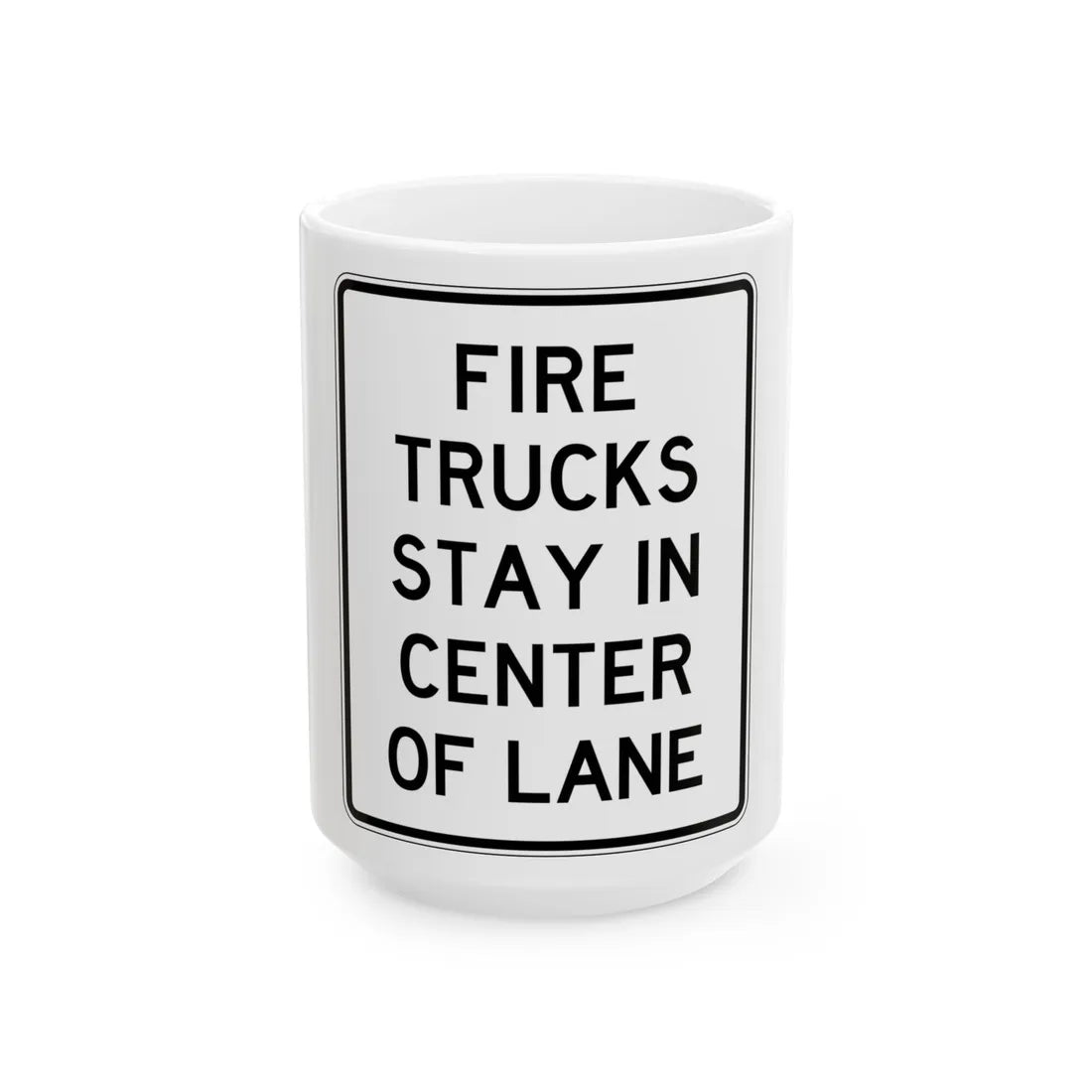 PBOT Road sign R6180 (Oregon) (Road Sign) White Coffee Mug 15oz - Go Mug Yourself