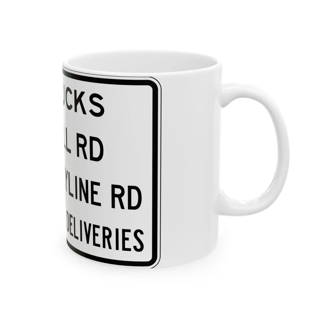 PBOT Road sign R6200A (Oregon) (Road Sign) White Coffee Mug - Go Mug Yourself