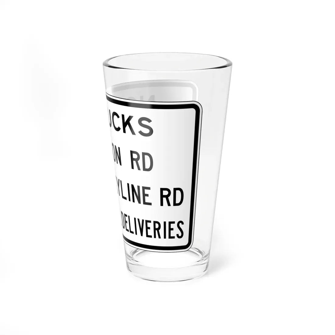 PBOT Road sign R6200B (Oregon) (Road Sign) Pint Glass 16oz - Go Mug Yourself