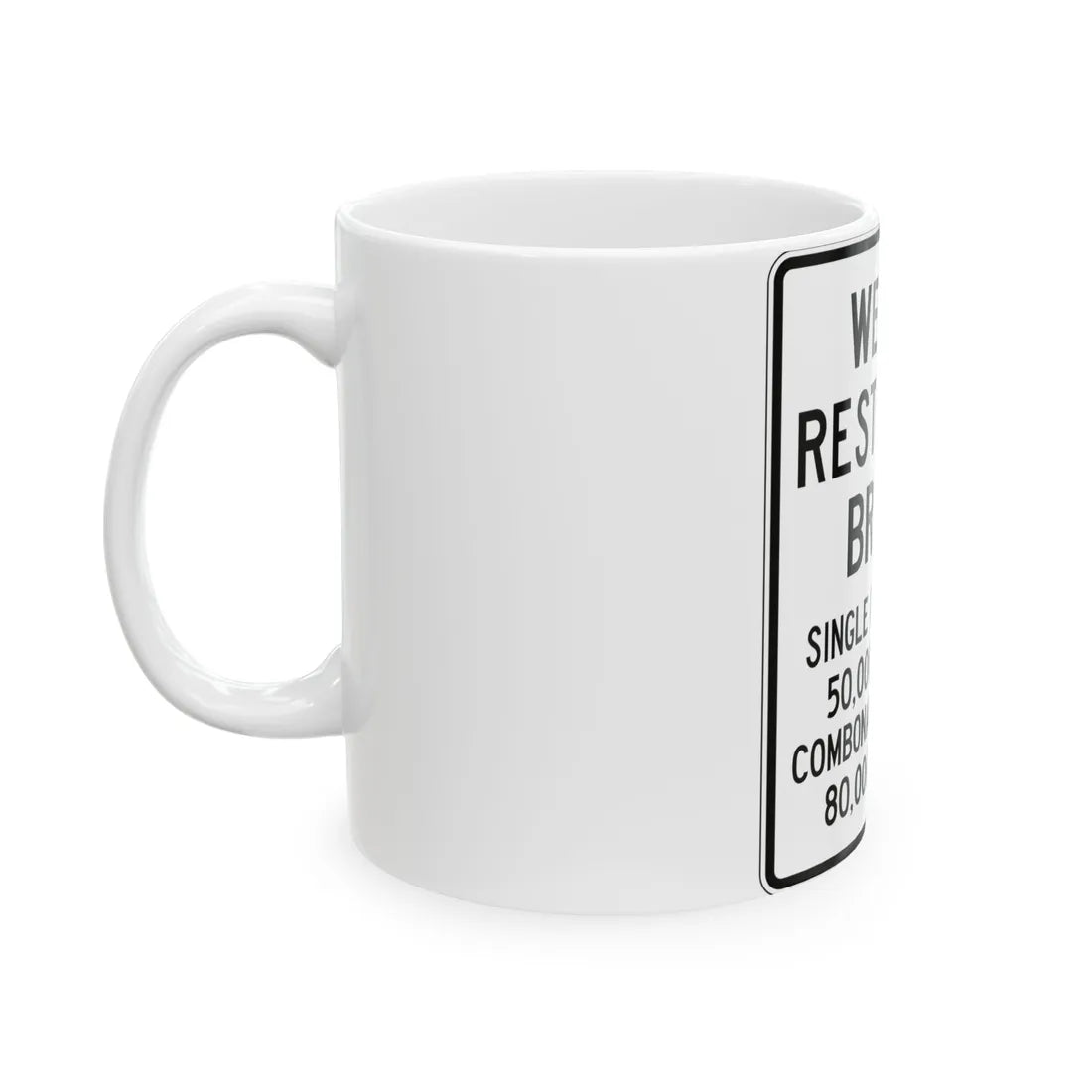 PBOT Road sign R6325 (Oregon) (Road Sign) White Coffee Mug - Go Mug Yourself