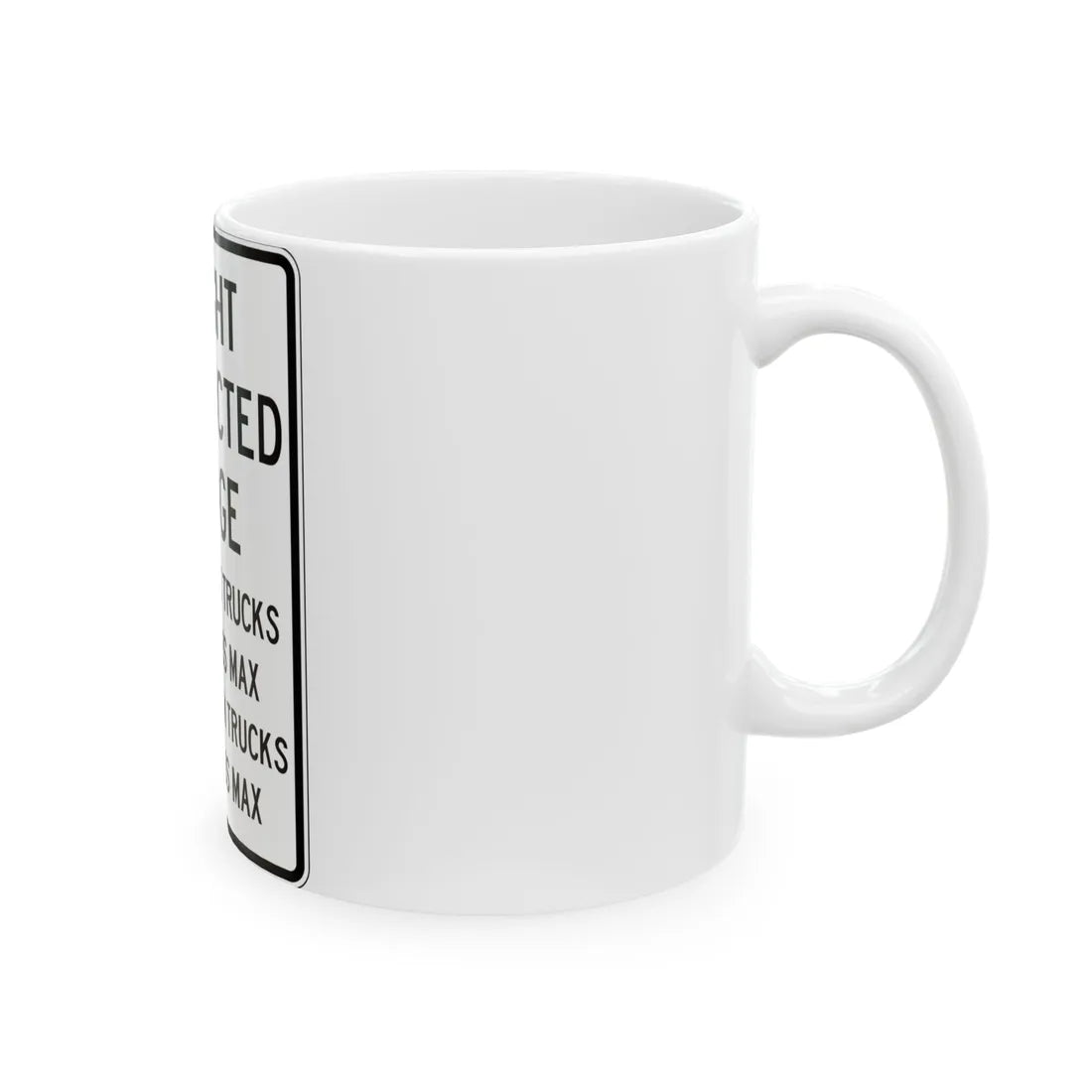 PBOT Road sign R6326 (Oregon) (Road Sign) White Coffee Mug - Go Mug Yourself