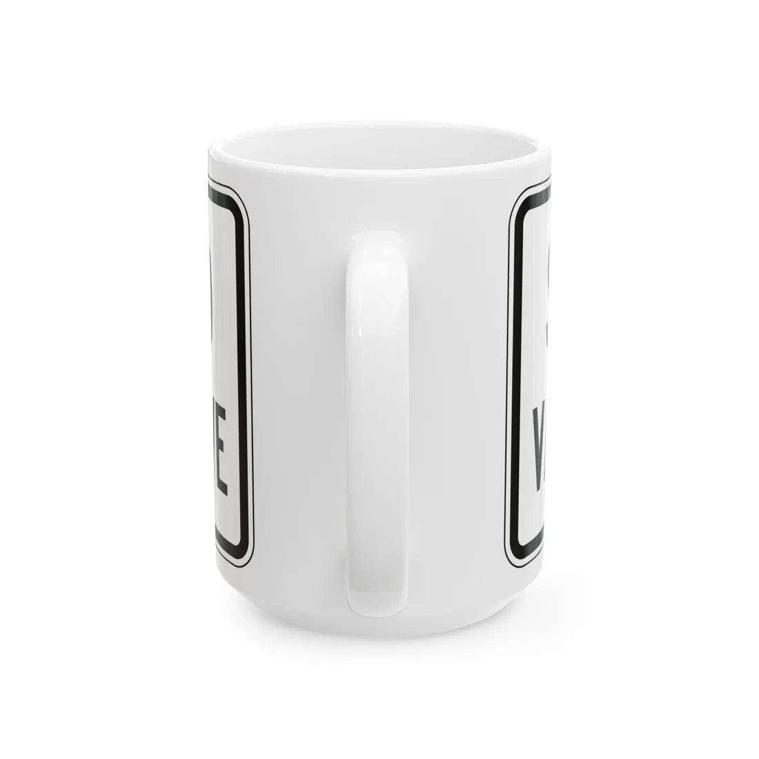 PBOT Road sign R6331 (Oregon) (Road Sign) White Coffee Mug - Go Mug Yourself